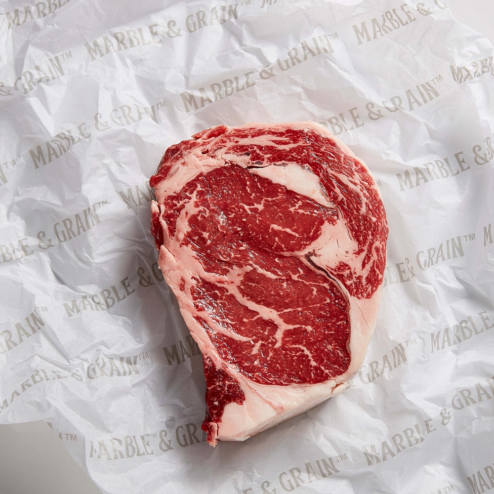 Marble Grain Beef Ribeye Steak Boneless 2 1 pc 1.25 1.75 lb
