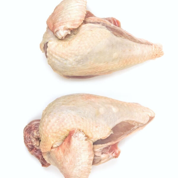 Free-Range Certified Organic Chicken Breast On Bone With Wings | 4 pcs x 1 | 2.5 - 3.5 lbs