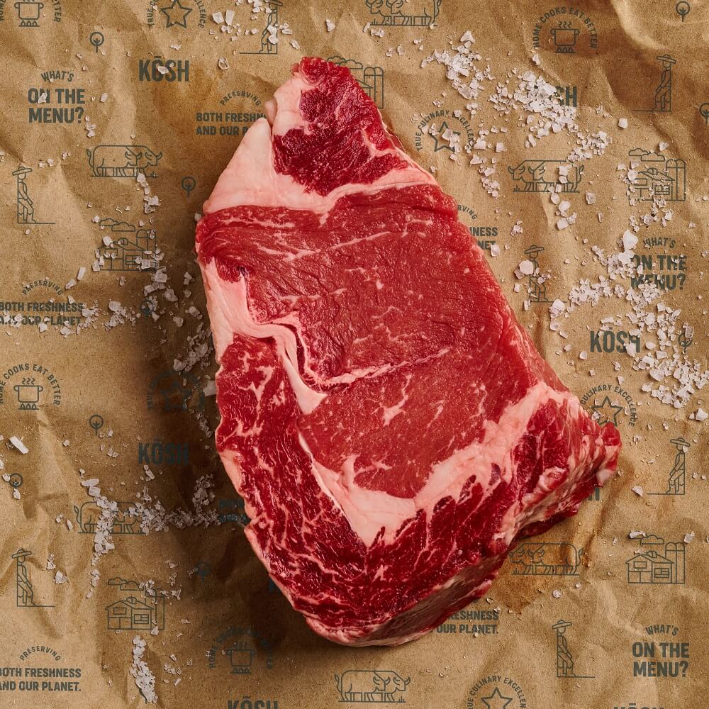 KOSH Beef Ribeye Steak 1.25" | 1 pc x 1 | 0.75 - 1.2 lbs
